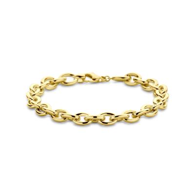 14k Geelgouden Armband - Elegante Schakel met Karabijnsluiting