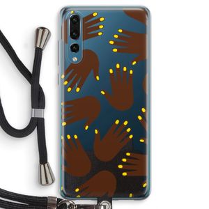 Hands dark: Huawei P20 Pro Transparant Hoesje met koord