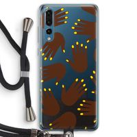 Hands dark: Huawei P20 Pro Transparant Hoesje met koord