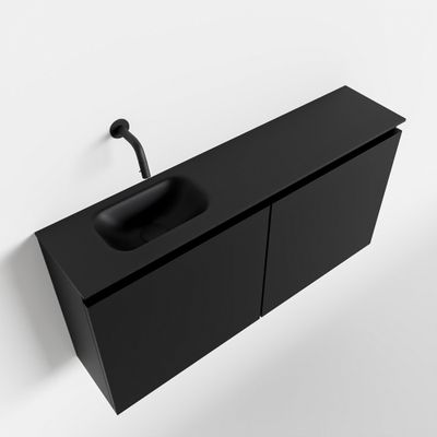 Toiletmeubel Mondiaz Ture | 100 cm | Meubelkleur Urban | Eden wastafel Urban Links | Zonder kraangat
