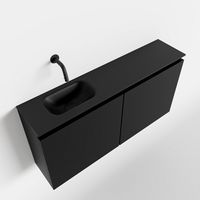 Toiletmeubel Mondiaz Ture | 100 cm | Meubelkleur Urban | Eden wastafel Urban Links | Zonder kraangat