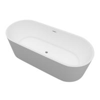Vrijstaand ligbad BWS ovaal Solid Surface 170x70x85 cm Mat Wit Boss & Wessing