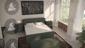 Standaard boxspringset 140 x 200 cm- stofkleur 7075