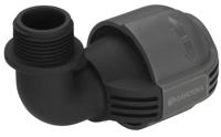 GARDENA l-stuk 25 mm x 3/4" buitendraad verbinding (zwart/grijs, 2781-20)