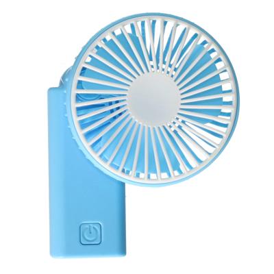 Mini ventilator/handventilator - 8 x 5 x 15 cm - Blauw - Verkoeling in zomer