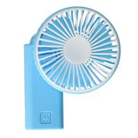 Mini ventilator/handventilator - 8 x 5 x 15 cm - Blauw - Verkoeling in zomer