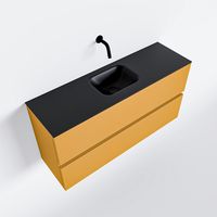Toiletmeubel Mondiaz Ada | 100 cm | Meubelkleur Ocher | Lex wastafel Urban Midden | Zonder kraangat
