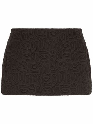 Dolce & Gabbana minijupe plissée à détails de dentelle - Noir