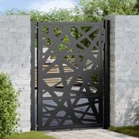 Poort met lichtontwerp 105x130 cm staal zwart