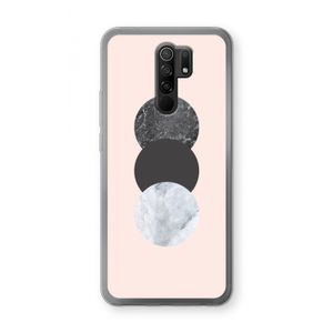 Marmeren cirkels: Xiaomi Redmi 9 Transparant Hoesje