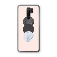 Marmeren cirkels: Xiaomi Redmi 9 Transparant Hoesje