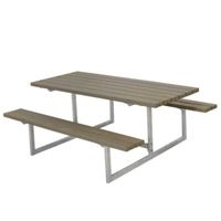 Picknicktafel Hout en Staal Basic Grijs Bruin