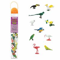 Plastic speelgoed figuren  tropische vogels   - - thumbnail