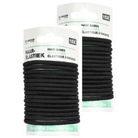 Benson Care Haar elastiekjes - 30x - zwart - zonder metaal - D5 cm Benson Care Haar elastiekjes - 30x - zwart - zonder metaal - D5 cm