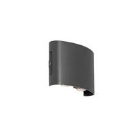 QAZQA Buiten wandlamp donkergrijs incl. LED 4-lichts IP54 - Silly