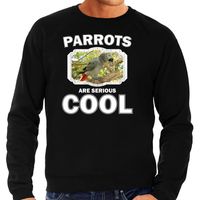 Dieren grijze roodstaart papegaai sweater zwart heren - parrots are cool trui - thumbnail