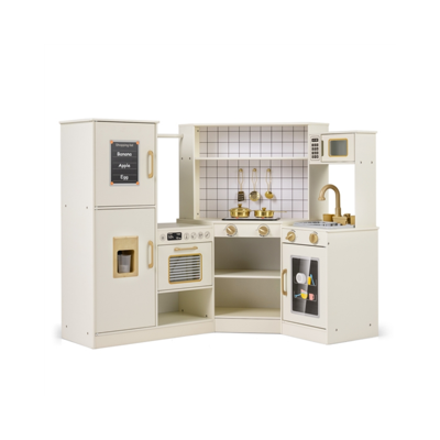 Speelkeuken voor Kinderen met een Ijsmachine Kookplaat Oven Magnetron Vaatwasser Kraan en Kookaccessoires