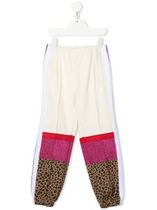 Palm Angels Kids pantalon de jogging à design colour block - Blanc