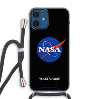 NASA: iPhone 12 Transparant Hoesje met koord