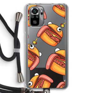 Hamburger: Xiaomi Redmi Note 10S Transparant Hoesje met koord