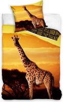 Dreamee Dekbedovertrek Giraffe 140 x 200 cm Katoen Geel