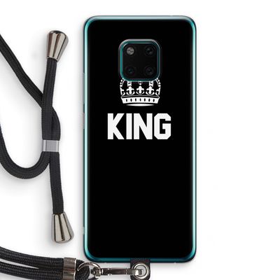 King zwart: Huawei Mate 20 Pro Transparant Hoesje met koord