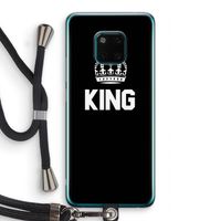 King zwart: Huawei Mate 20 Pro Transparant Hoesje met koord
