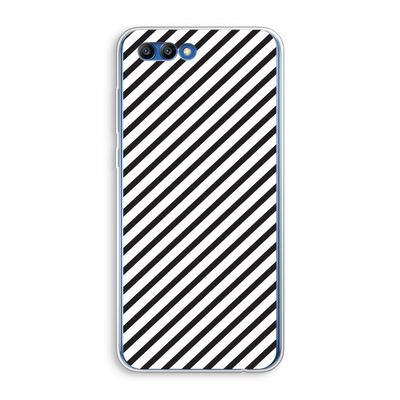 Strepen zwart-wit: Honor 10 Transparant Hoesje