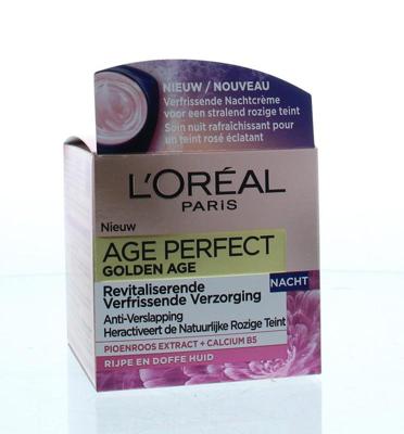 Loreal Age perfect gold age nachtcreme pioenroos