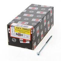 Kelfort Spaanplaatschroef platverzonken kop verzinkt pozidriv deeldraad 6.0 x 140mm - thumbnail