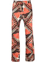 Valentino Garavani pantalon de pyjama à imprimé abstrait - Orange - thumbnail