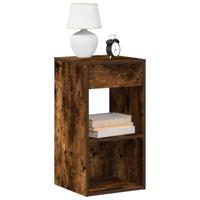 Nachtkastjes 2 st met lade 35x34x66,5 cm gerookt eikenkleurig