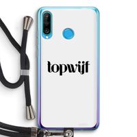 Topwijf Wit: Huawei P30 Lite Transparant Hoesje met koord
