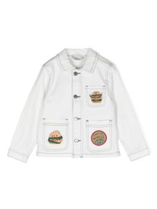 Stella McCartney Kids veste en jean à patchs - Blanc