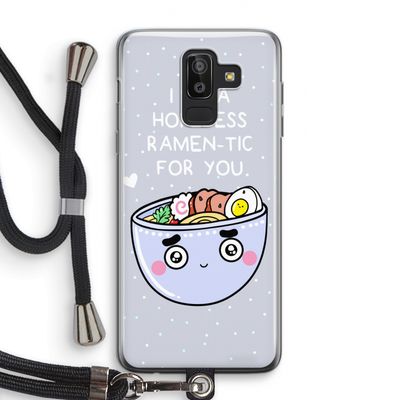 I'm A Hopeless Ramen-Tic For You: Samsung Galaxy J8 (2018) Transparant Hoesje met koord