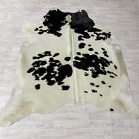 Koeienhuid zwart creme 205x210cm