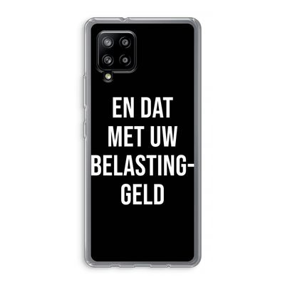 Belastinggeld - Zwart: Samsung Galaxy A42 5G Transparant Hoesje