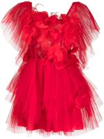 Loulou robe courte en tulle - Rouge - thumbnail