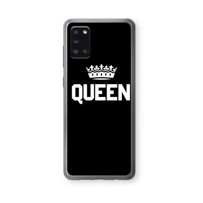 Queen zwart: Samsung Galaxy A31 Transparant Hoesje