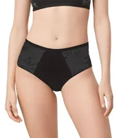 Basics midi lace - kanten dames heupslip - Kanten vrouwen ondergoed - Biologisch katoen - Badstof kruisje