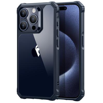 iPhone 15 Pro Air Armor Clear Case - Clear Dark Blue