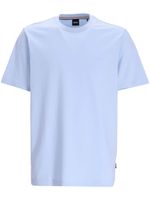 BOSS t-shirt en coton à logo brodé - Bleu