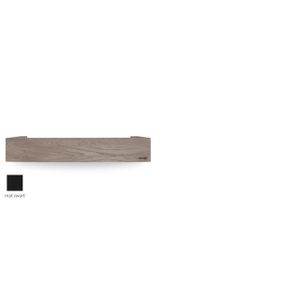 Looox Wood collection shelf BoX 60cm met bodemplaat zwart mat eiken zwart mat WSHBOX60MZ