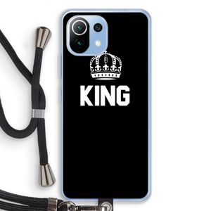 King zwart: Xiaomi Mi 11 Lite Transparant Hoesje met koord
