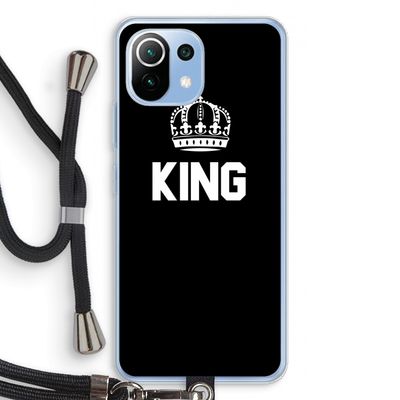 King zwart: Xiaomi Mi 11 Lite Transparant Hoesje met koord