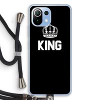 King zwart: Xiaomi Mi 11 Lite Transparant Hoesje met koord