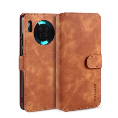 Voor Huawei mate 30 DG. MING retro olie kant horizontale flip case met houder & kaartsleuven & portemonnee (bruin)