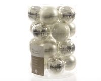 Kerstbal glas zilver mi x 60 mm assortie - KSD
