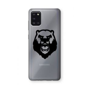 Angry Bear (black): Samsung Galaxy A31 Transparant Hoesje