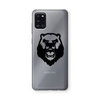 Angry Bear (black): Samsung Galaxy A31 Transparant Hoesje